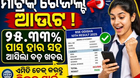 Odisha 10th Result 2025 Released